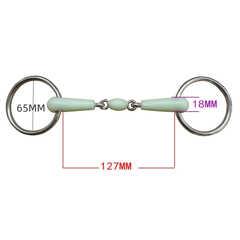 말 입 비트 스테인레스 스틸 링, 중간 견고한 비트, 녹 방지, 느슨한 링, 말 활동 제어