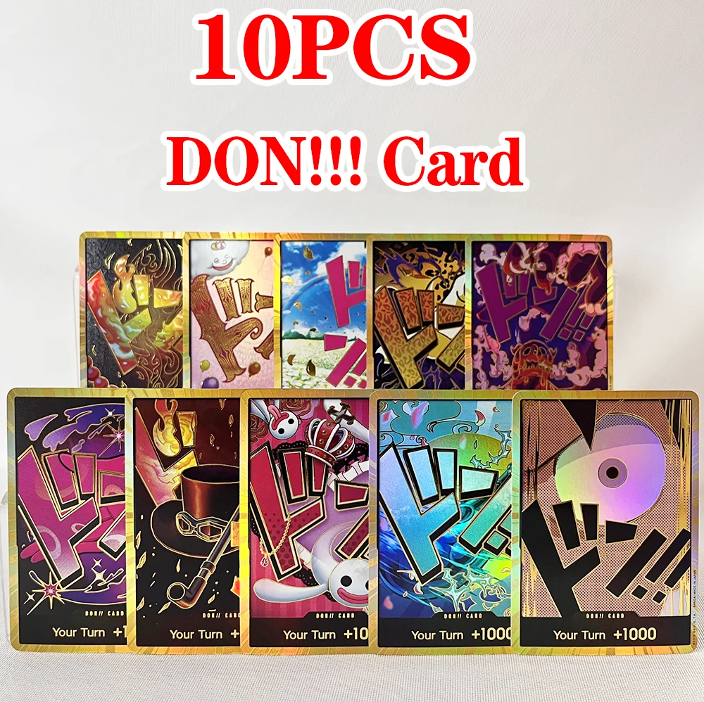 

10PCS GOLD DON!! PRB-01 Foil Proxy Cards English Anime One Piece PTCG The Best Collection Card SUPER PARALLEL FOIL OPCG Card