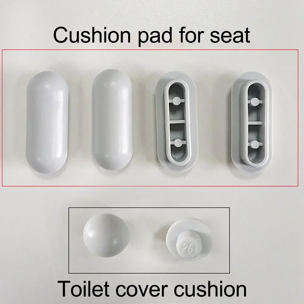 6Pcs Toilet Lid Cushion Brand New Toilet Seat Cushion Rubber Pad Buffers Pack White Stop Bumper Universal Type Shock Absorber