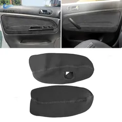 only LHD 4 Doors Car Suede Leather Armrest Cover For VW Passat B5 1998 1999 - 2003 2004 2005 Door Armrest Panel Skin Cover Trim