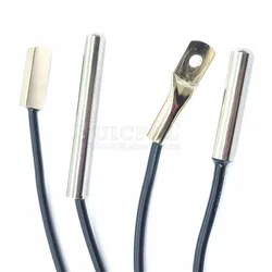 304 aço inoxidável Sensor de temperatura, Dustproof Sensores Cabo, Sonda Comprimento, impermeável, 6x30mm, OD 3.0mm, DS18B20, 1m