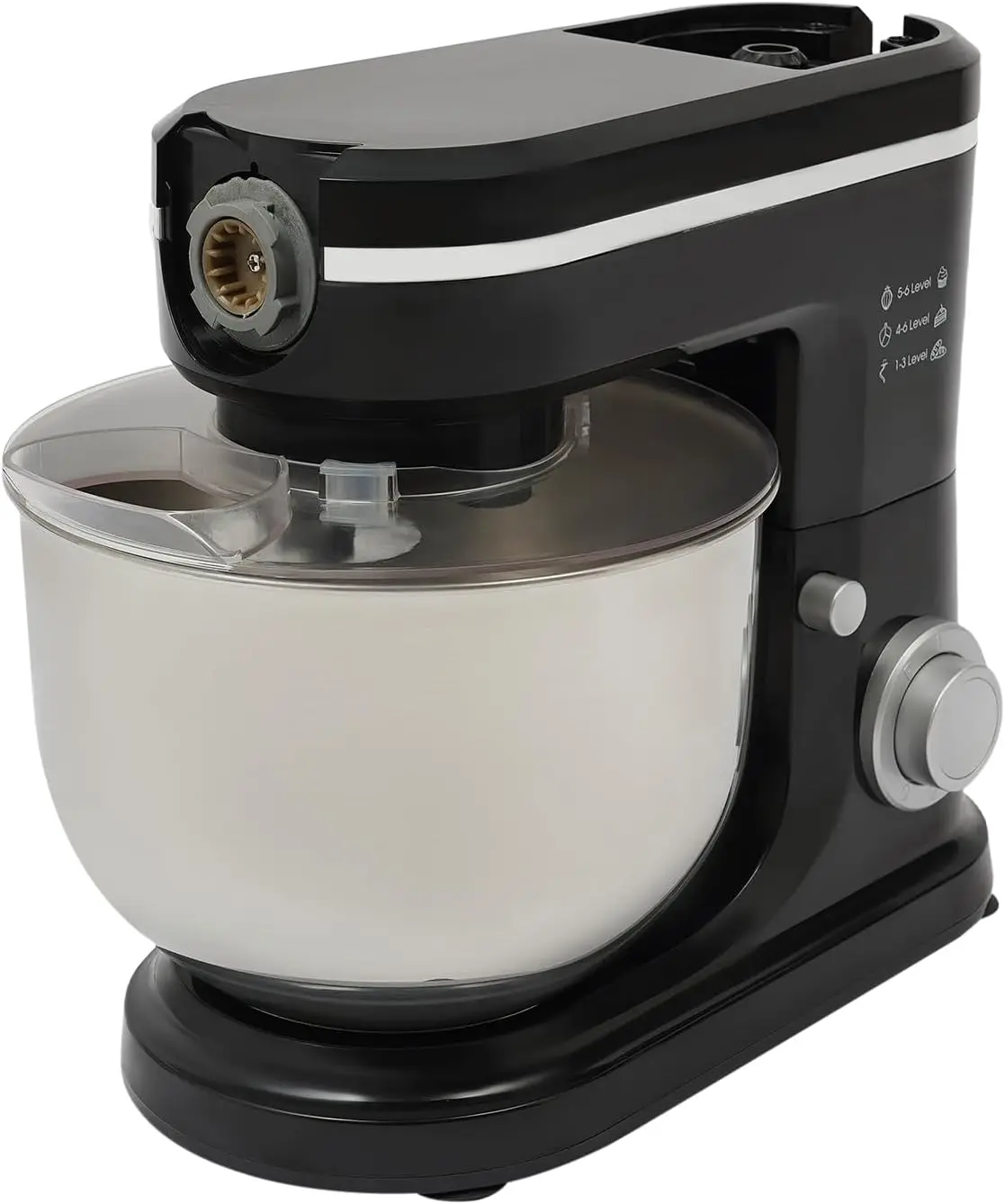 خلاط حامل متعدد الوظائف مع وعاء من الفولاذ المقاوم للصدأ ، خلاط طعام كهربائي ، رأس مائل ، مزيج مطبخ ، 6.34qt ، من 6 سرعاات ، 3 في 1