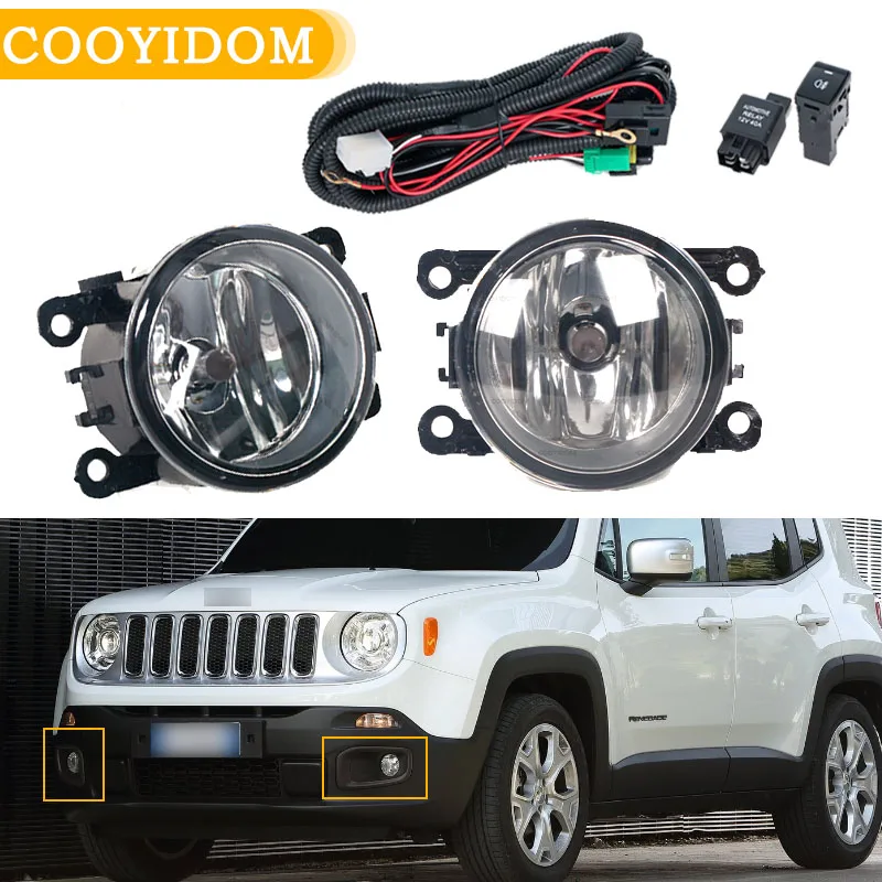 FogLights lamp For Jeep Renegade 2015 2016 2017 2018 Headlight Halogen Fog Lamp Fog light