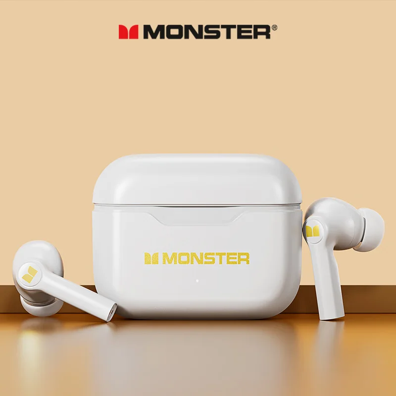 Original Monster XKT02 Bluetooth 5.1 Earphones TWS Wireless Headphones HIFI Sound Sports Earbuds Gaming Noise Reduction Headset