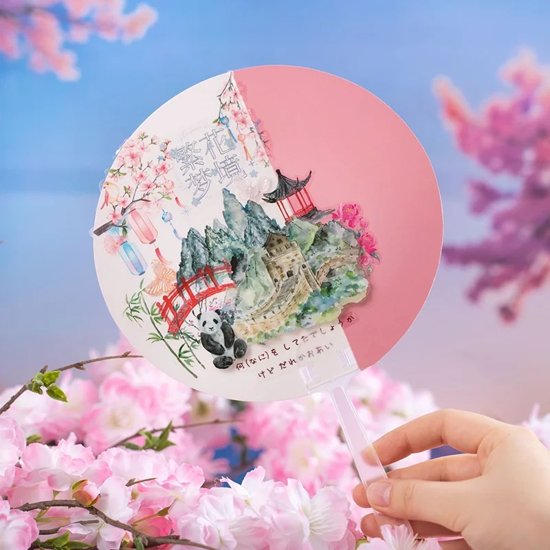 Paket 6 Gulungan - Set Stiker Pita Bertema Arsitektur Bunga Sakura - Seri Lagu Cinta Bunga Sakura - Tahan Air, Potongan Bentuk Bunga Sakura, Perekat Sendiri - Cocok untuk Scrapbooking, Junk Journal, dan Stiker Kolase Planner