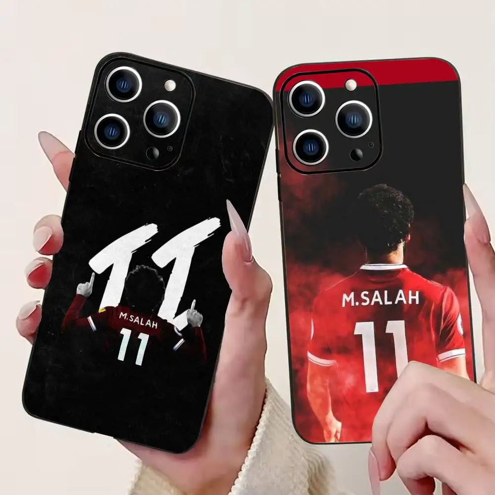 

M-Mohamed Salah 11 Liverpool Football Phone Case For iPhone 17, 16,15,14,13,12,11 Plus,Pro Max, Others Soft Black Cover