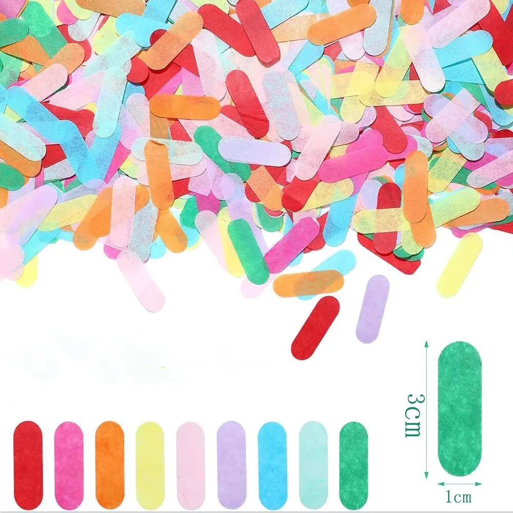 Mixed Long Oval Sprinkle Confetti for Baby Shower Birthday Party Wedding Decoration Paper Scraps Balloon Filling Accessories