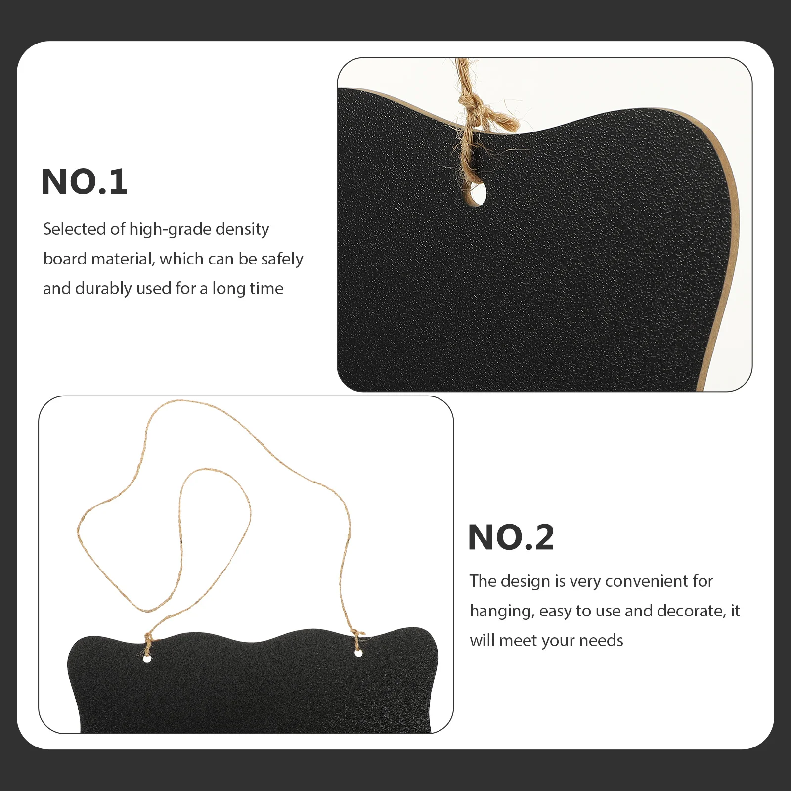 Density Board Chalkboard Message Blackboard DIY Writing Hanging Farmouse House Number Sign