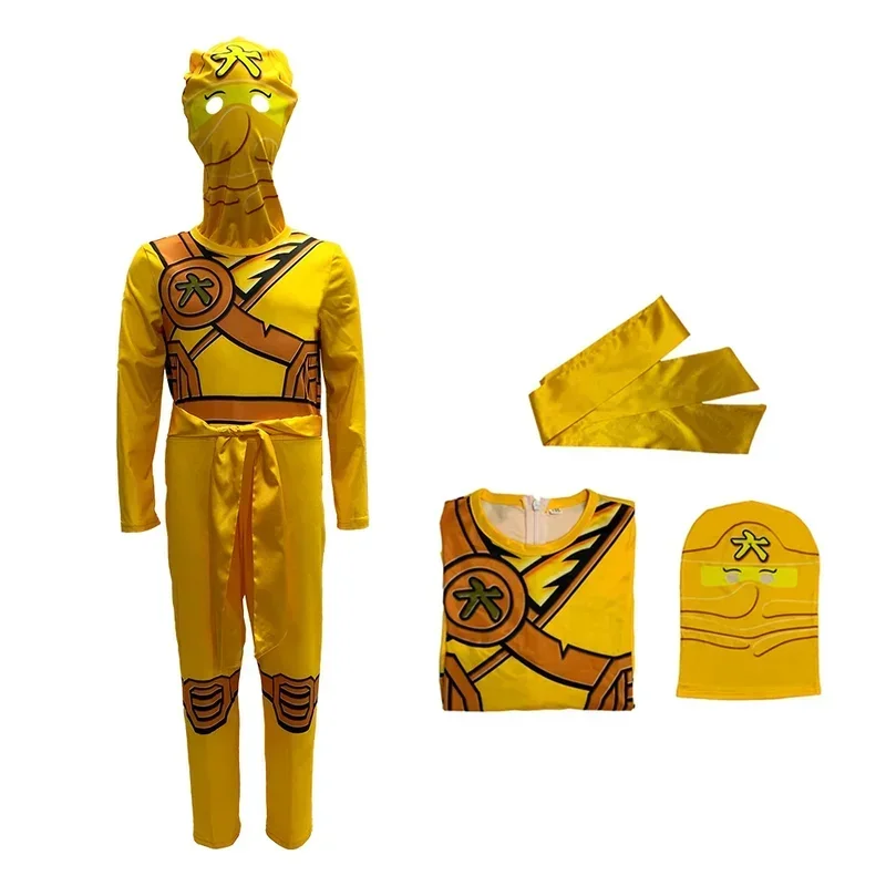 SN88 Role Playing Costume Boy and Girl Jumpsuit Set Halloween Christmas Party Street Costume Ninja Anime Samurai Suit*#2@5