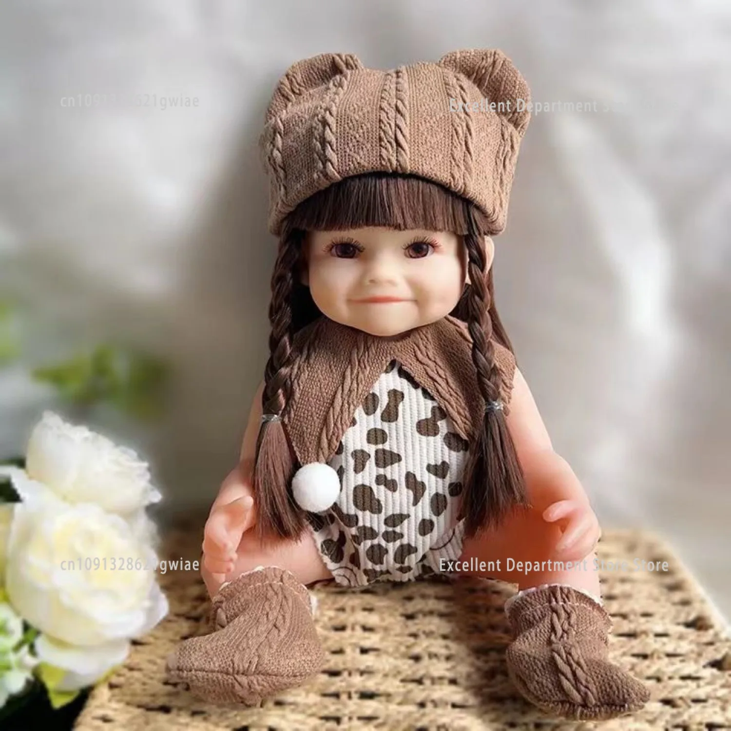 

30cm Lifelike Reborn Doll Soft Vinyl Simulation Baby Doll Girl Toddler Children Companion Toy Halloween Christmas Birthday Gift