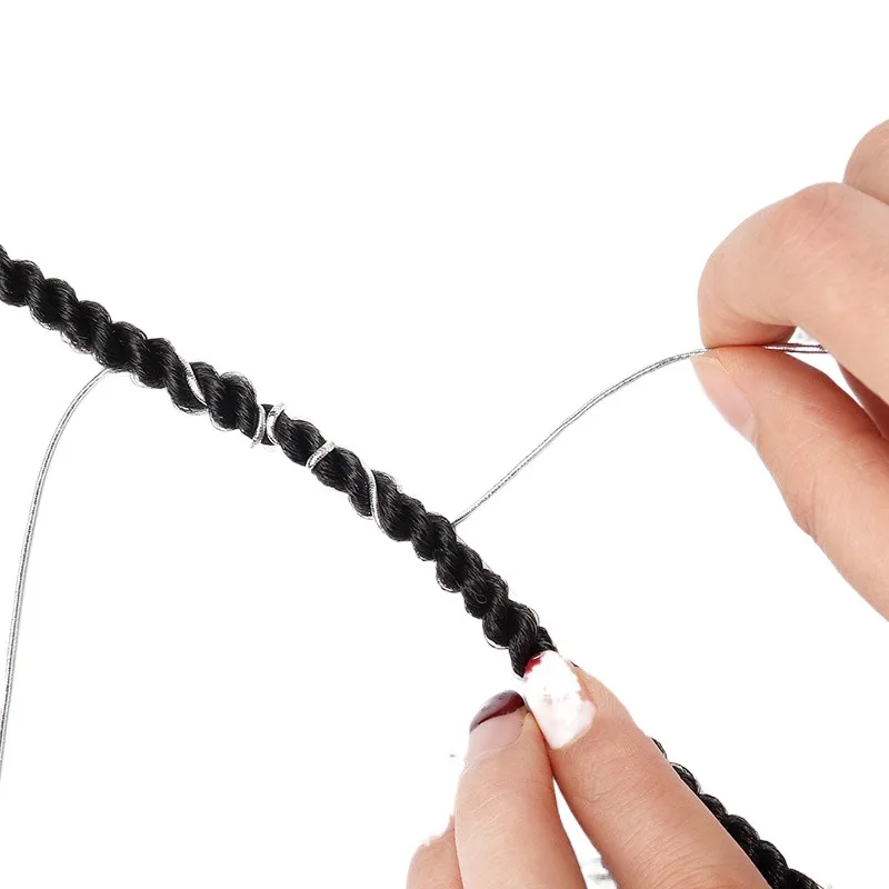 Corda per capelli Dreadlock fai da te in oro argento da 5 m Boho Kids Craft Accessori per capelli non groviglio