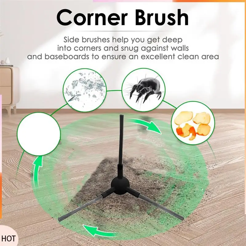 

8PCS Side Brush Replacement Parts For MONSGA MS1 MAX Robot Vacuum Accessories Edge Sweeping Brushes