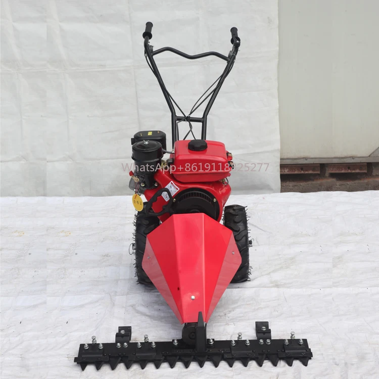 Hand push gasoline lawn mower, school weed cleaning lawn mower, orchard greenhouse multi-function hoeing machine