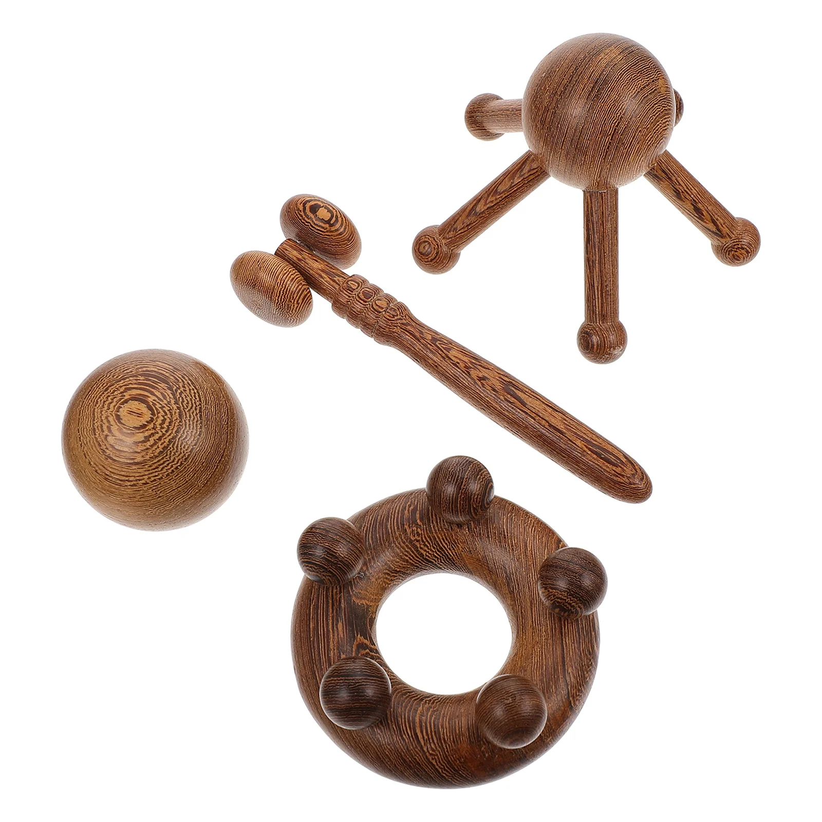 

4 шт. комплект для массажа лица, массажеры из натурального дерева, способствующие кровотоку и метаболизм, удобный, безопасный, длительного использования, массаж