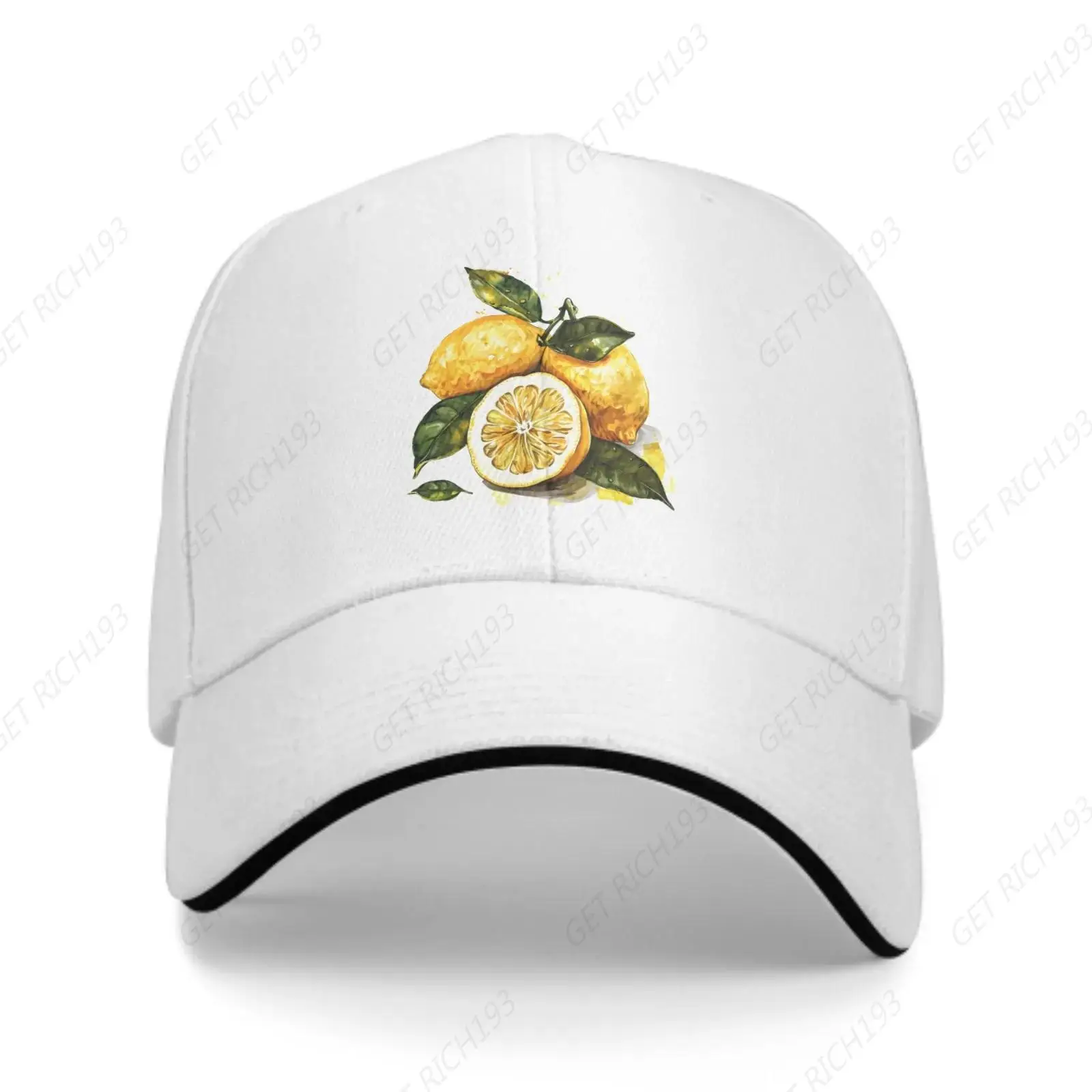 

Sour Lemon Fashion Duck Tongue Cap Men'S And Women'S Adjustable Caps Outdoor Travel Leisure Baseball Hat