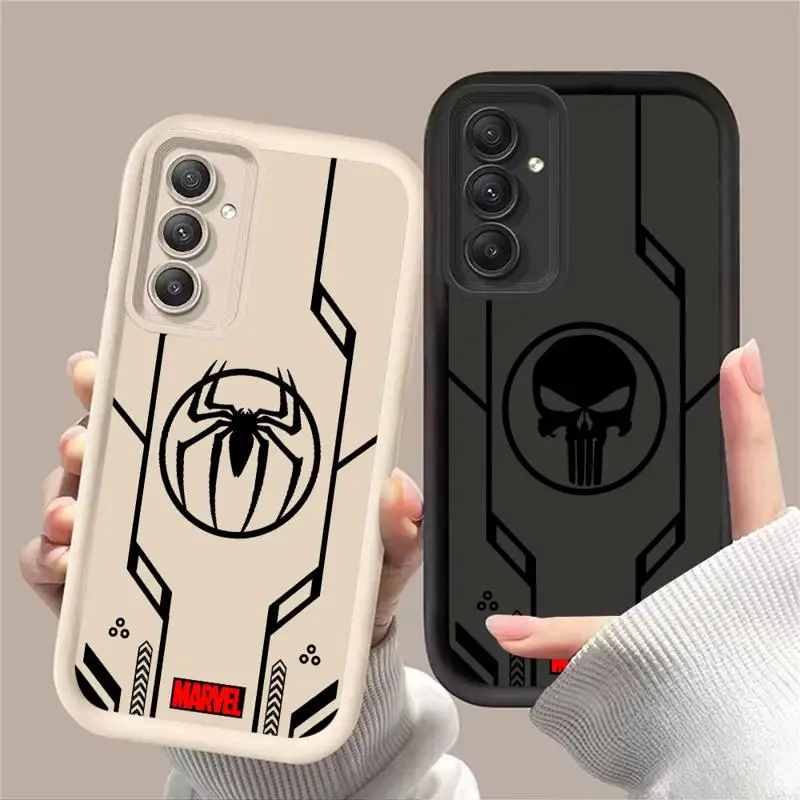 Marvel Badge Logo Punisher phone case for Samsung Galaxy s23 s24 ultra fe S20 s21 A13 5g S22plus x3 tpu funda waterproof casos