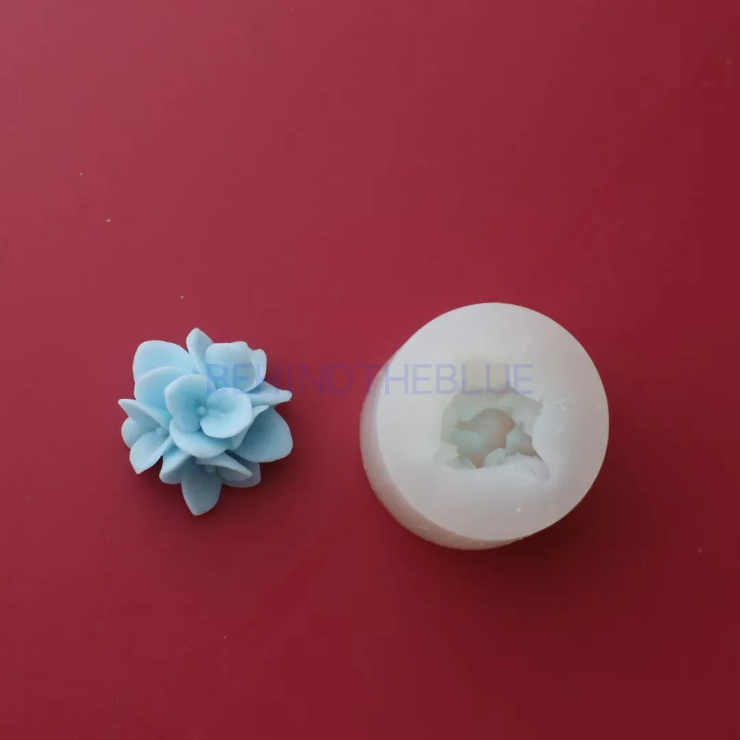 Mini Hydrangea Flower silicone mold DIY Soap Mold for Soap Making Aromatherapy plaster mold