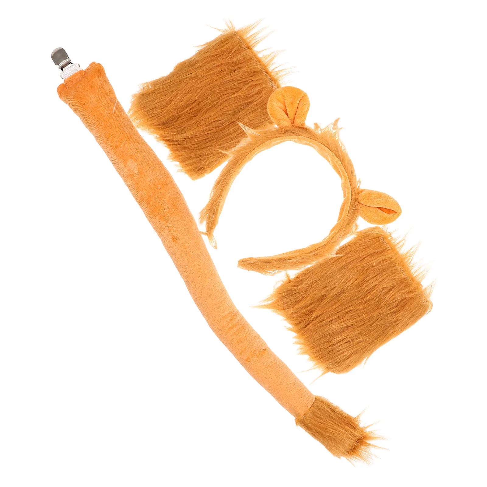 1 set di fasce per orecchie di leone, comodi accessori per costumi di animali, guanti, coda per adulti, palcoscenico per feste di Pasqua