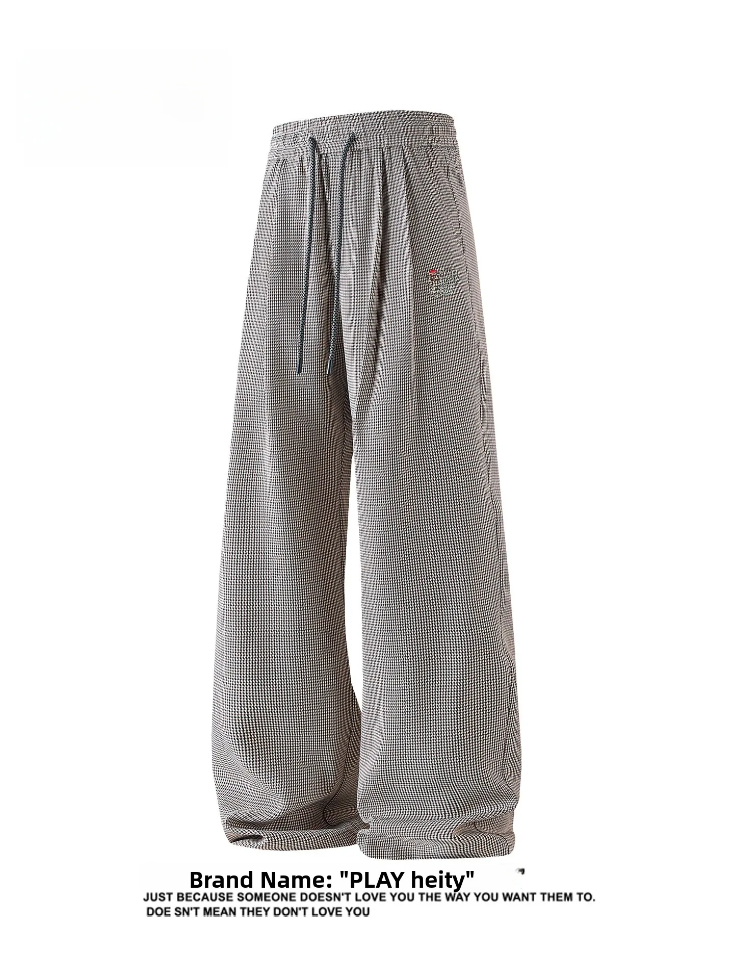 

Play Hei Retro Hong Kong Sle Loose Fit Casual Pants ex Plaid Patterned Versatile Comfortable Straight Leg Trousers