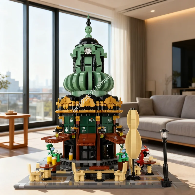 

2436pcs MOC Copenhagen Kiosk Creator Experted Model Building blocks toy Construction creative Christmas gifts idea Kids Birthday