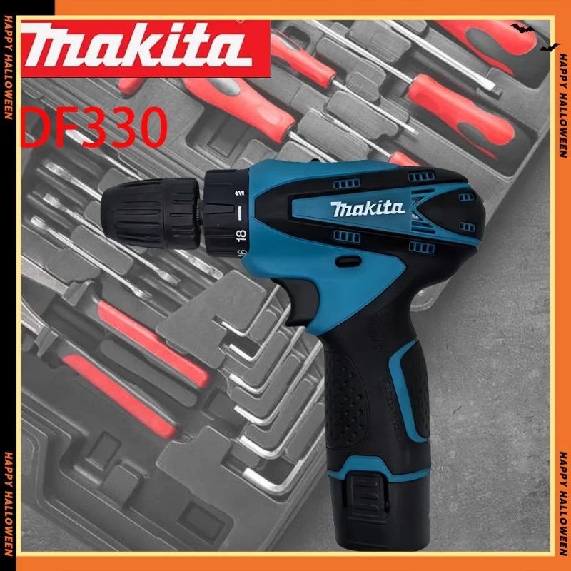 

Makita-mini drill DF330D,12V Compact Cordless Driver Household Power Tools Lithium Battery Drill Speed Starter Dremel light-duty