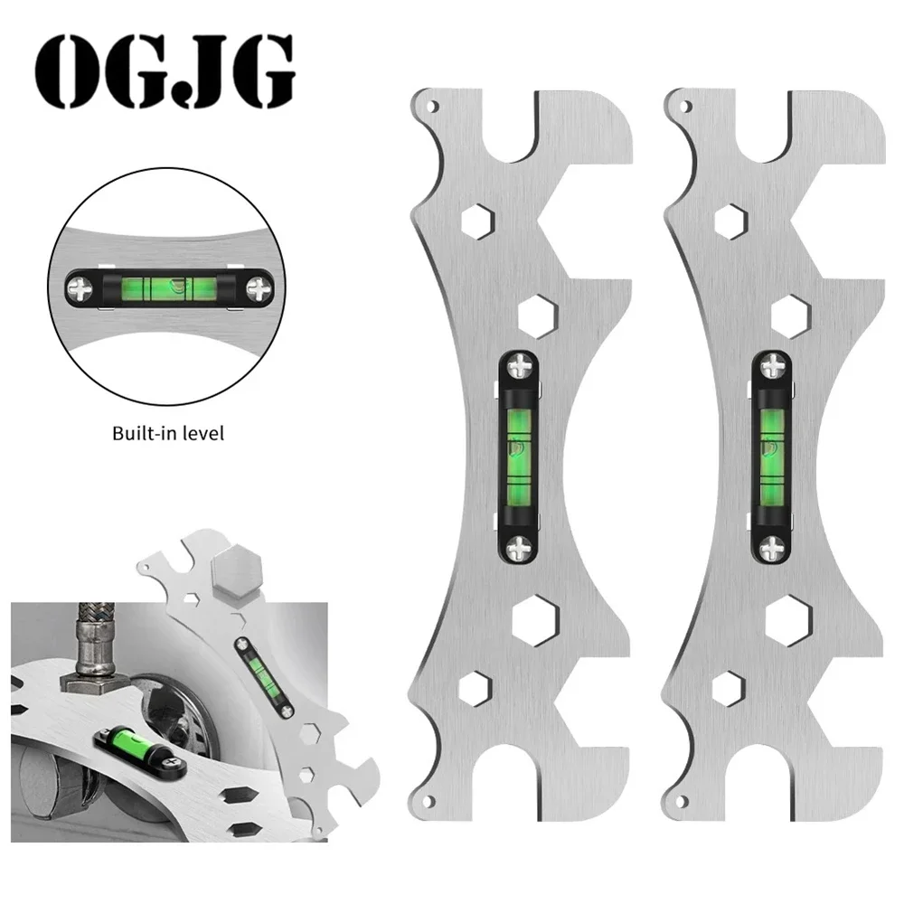 Multifunctional Bathroom Wrench Bend Angle Leveling Wrench Shower Faucet Installation Ruler Distance Measuring Tool