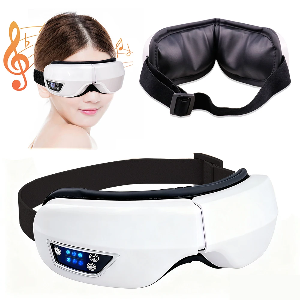 

Электрический массажер для глаз, 4 режима, умная подушка безопасности, вибрация, устройство для снятия усталости, устройство для ухода за глазами, Bluetooth, музыкальное устройство для расслабления, массажа