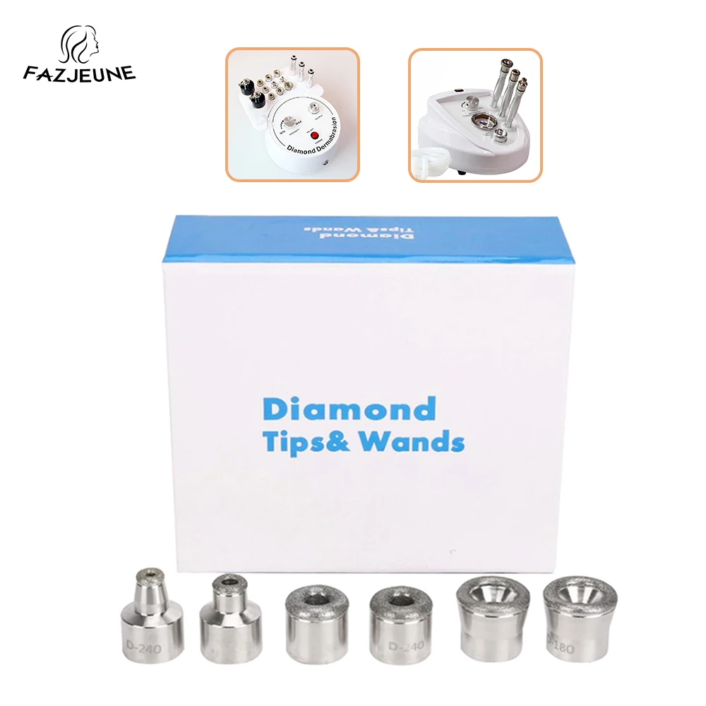 9 Tips 3 Wands Diamond Microdermabrasion Accessories Diamond Dermabrasion Beauty Machine Replacement Skin Face Deep Clean Tools