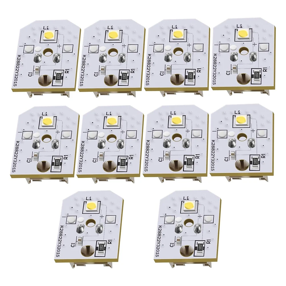 ABXHH WR55X11132 WR55X25754 ضوء الثلاجة ، الثلاجة مصباح ليد الجمعية استبدال Wr55x30602 Wr55x26486 10 قطعة