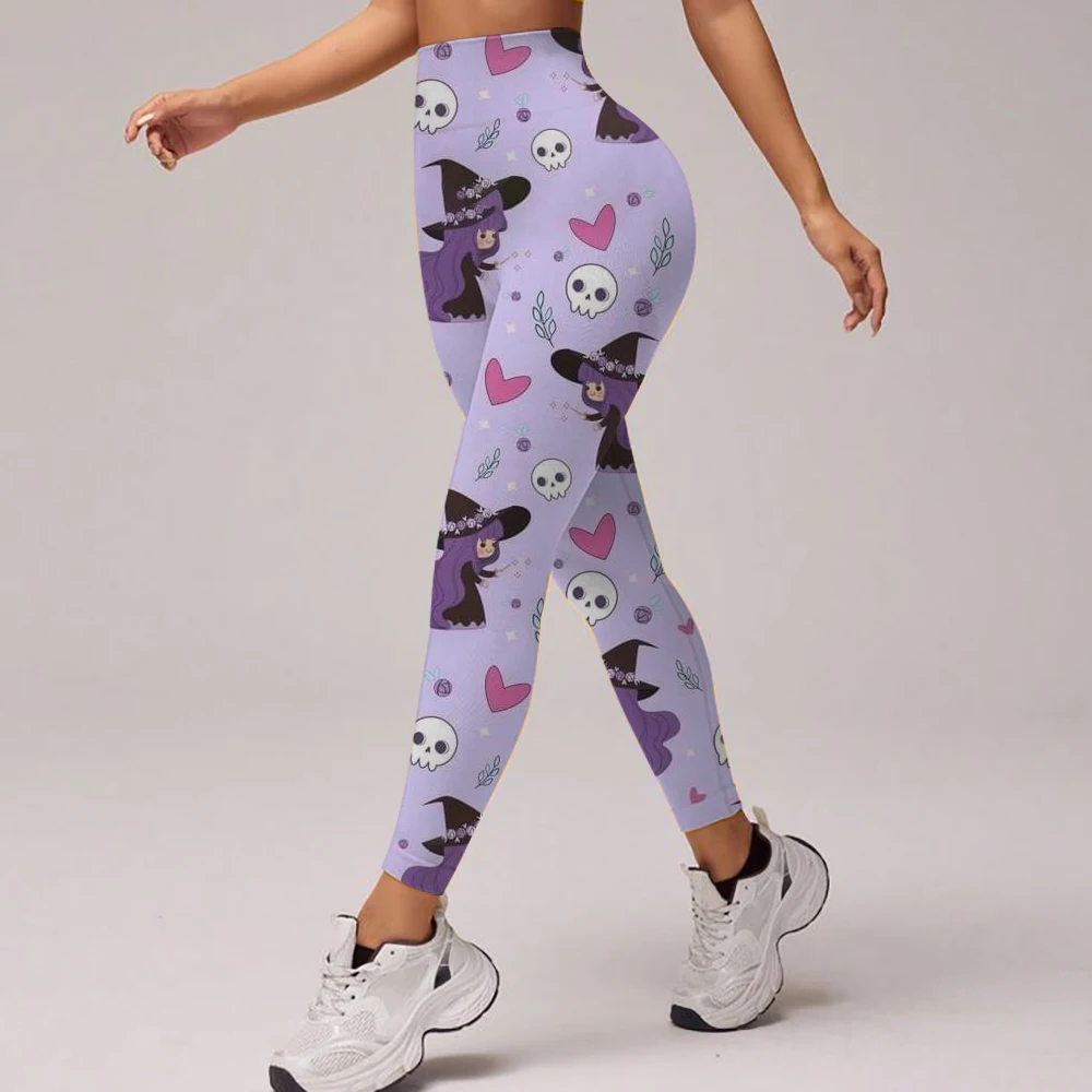 

The Nightmare Before Christmas seamless tights, women's sports fitness style, yoga pants, high waist hip-lifting sports pants, g