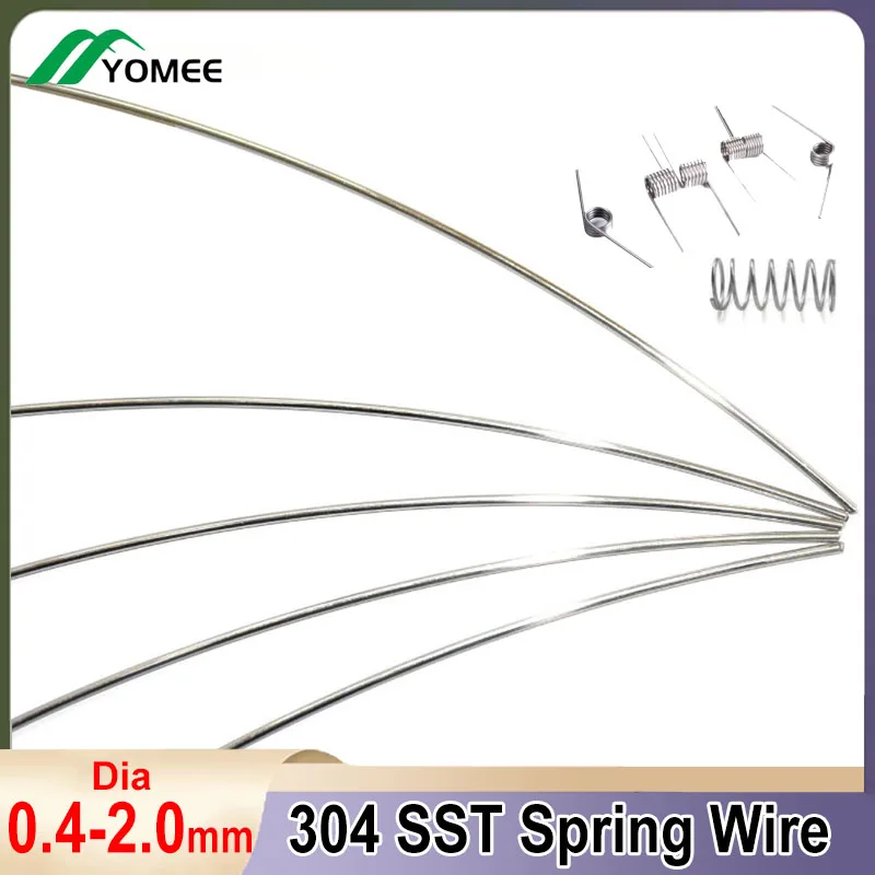 304ステンレス鋼線,シングルワイヤーワイヤー,伸縮性,防錆,手作り,直径0.4-2.0mm