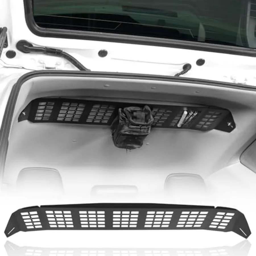 

Rear Overhead Storage MOLLE Panel Cargo Rack for 20102024 4Runner 5th Gen Trunk Cargo Shelf Interior Accessories Steel with Du