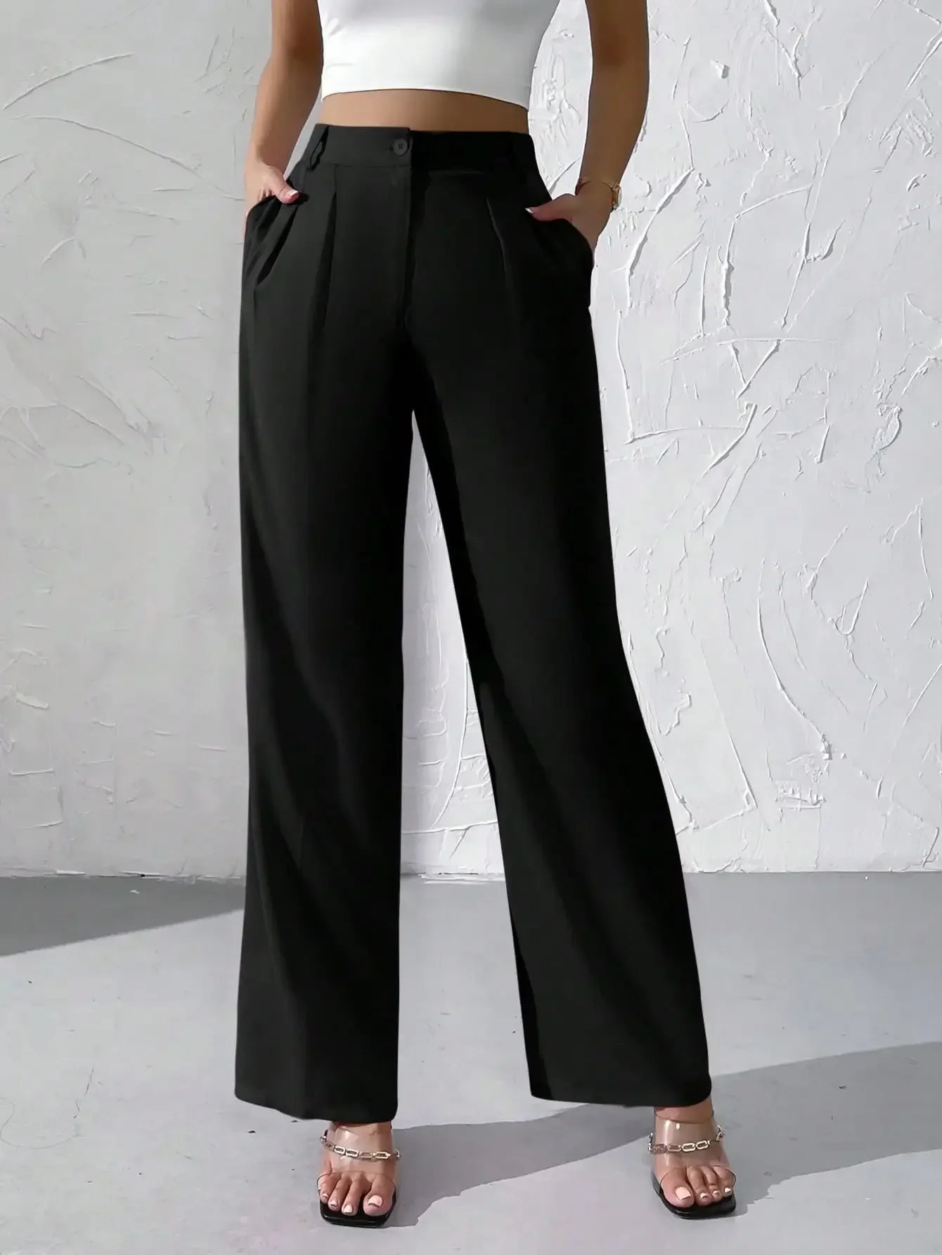 2024 New Fashion Design Women\'s Pants with Wide Legs and High Waist Design, Loose and Versatile, Available in Multiple Colors