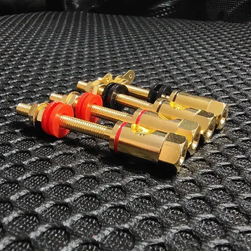 2/4/8 Stück vergoldete Lautsprecheranschlüsse aus reinem Kupfer, HIFI-Verstärker-Bananenbuchse, DIY-Stecker – Detail 4