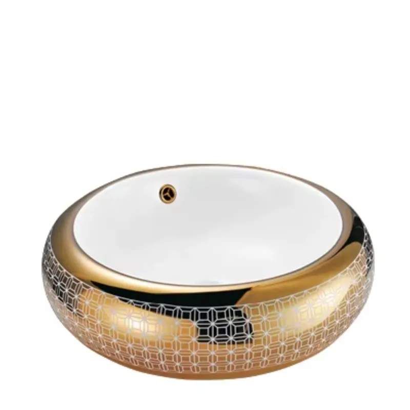 

Electroplating art ceramic sink modern bathroom countertop wash basin sink bathroom