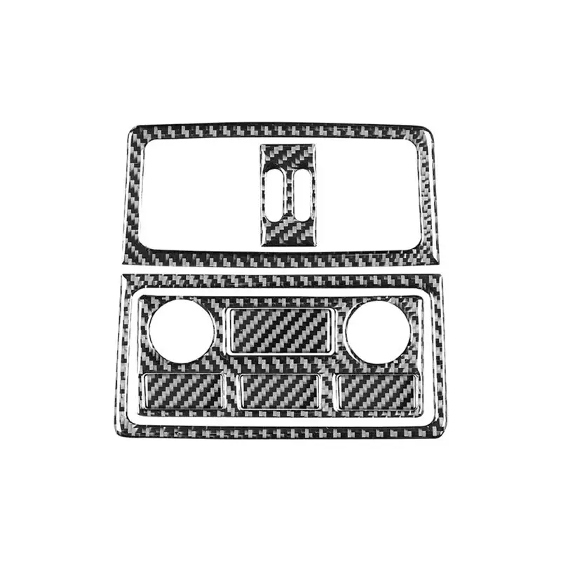 

AEF2-For BMW 5 Series E60 2004-2007 Carbon Fiber Car Rear Air Outlet Vent Cover Panel Trim Sticker Interior Accessories