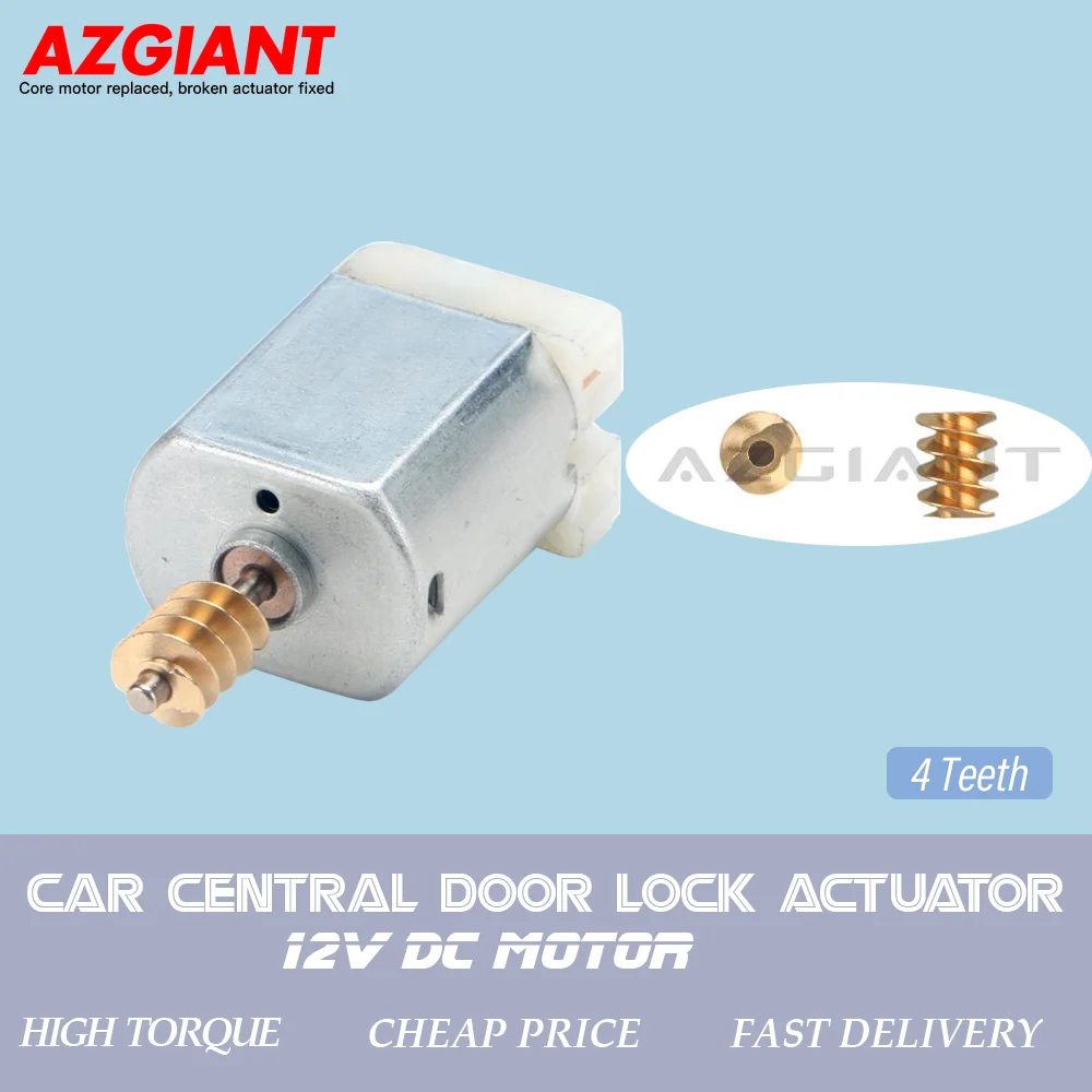 AZGIANT 1-5pcs 4Teeth 13503781 For Vauxhall Opel Insignia Ampera Car Door Lock Actuator 12V DC Motor Repair Kit Replacement