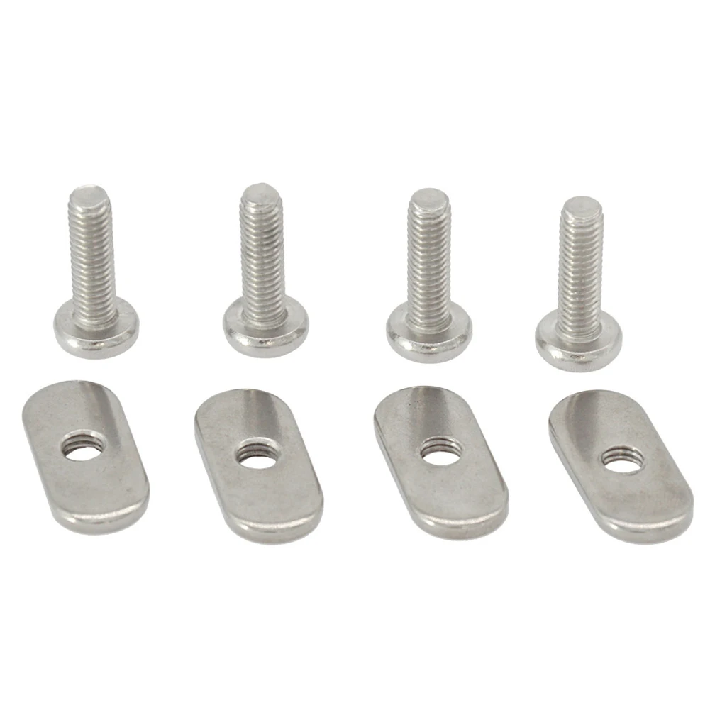 Slider Nut Track Nut Kayak Canoe Rail Mounting System Silver Accessories Stainless Steel Screw Track Slider Nut Water Sports