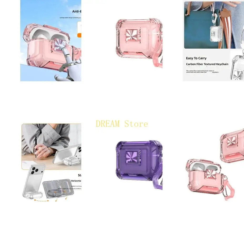 Thick Corner Case Compatible for Headphone, Clip-On Shell Rear Support Best Sale