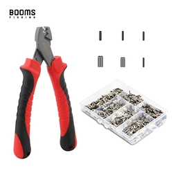 Booms Fishing CP2 alicates de engaste de pesca con 300 unids/set para sedal de pesca mixto, herramientas de mangas de prensado, individual y doble, 6 tamaños