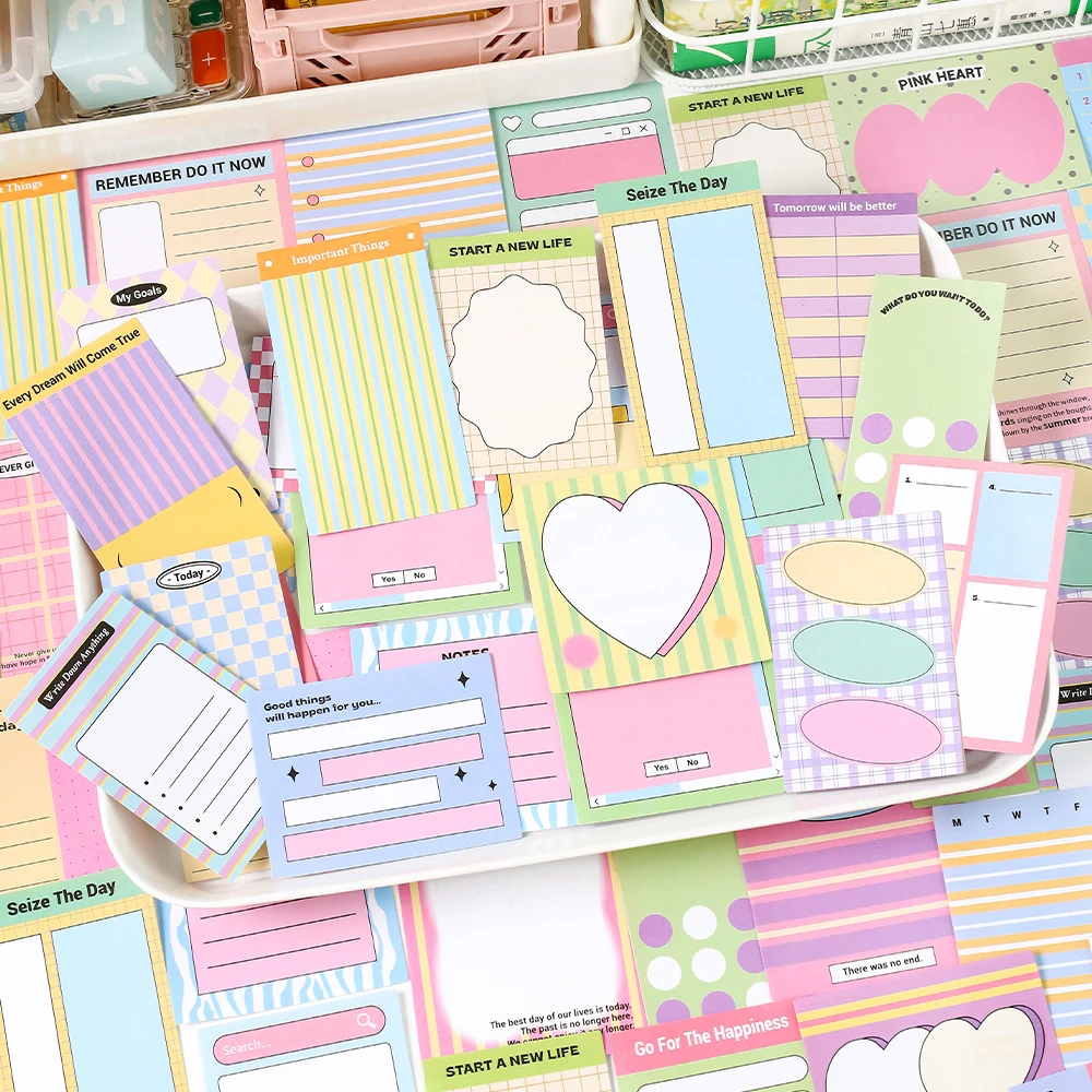 30Pcs Cute Ins Writable Stickers Decoration Scrapbooking DIY Diary Album Collage Journal Kawaii Stationery Sticker