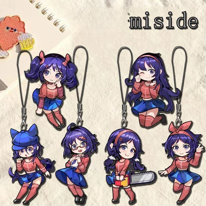

MiSide Mita милая цепочка для сотового телефона, акриловые аксессуары, школьная сумка, подвеска, брелок, подарки на день рождения, реквизит для новогодней вечеринки для мальчиков и девочек