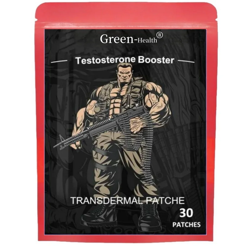 Testosterone Booster for Men with Horny Goat Weed, Maca Root Transdermal Patches Energy Stamina Strength 30 Patches