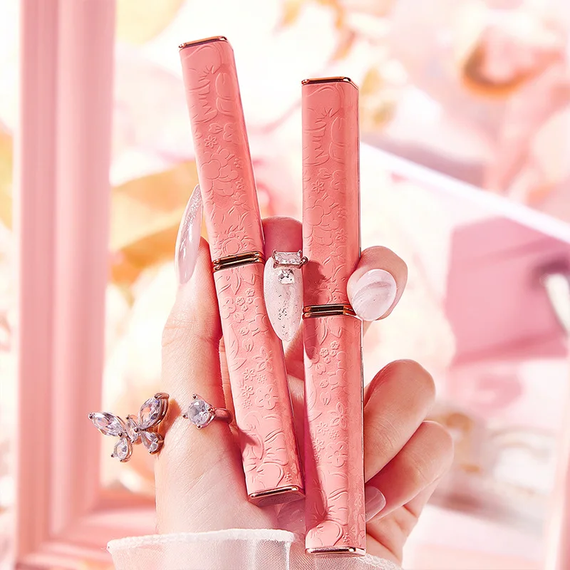 ลิปสติกติดทนนานกันน้ําเม็ดสีสูง Lip สีแดงครีมสูตร Soft Nude Velvet Hydrating GLOSS Moisturizing