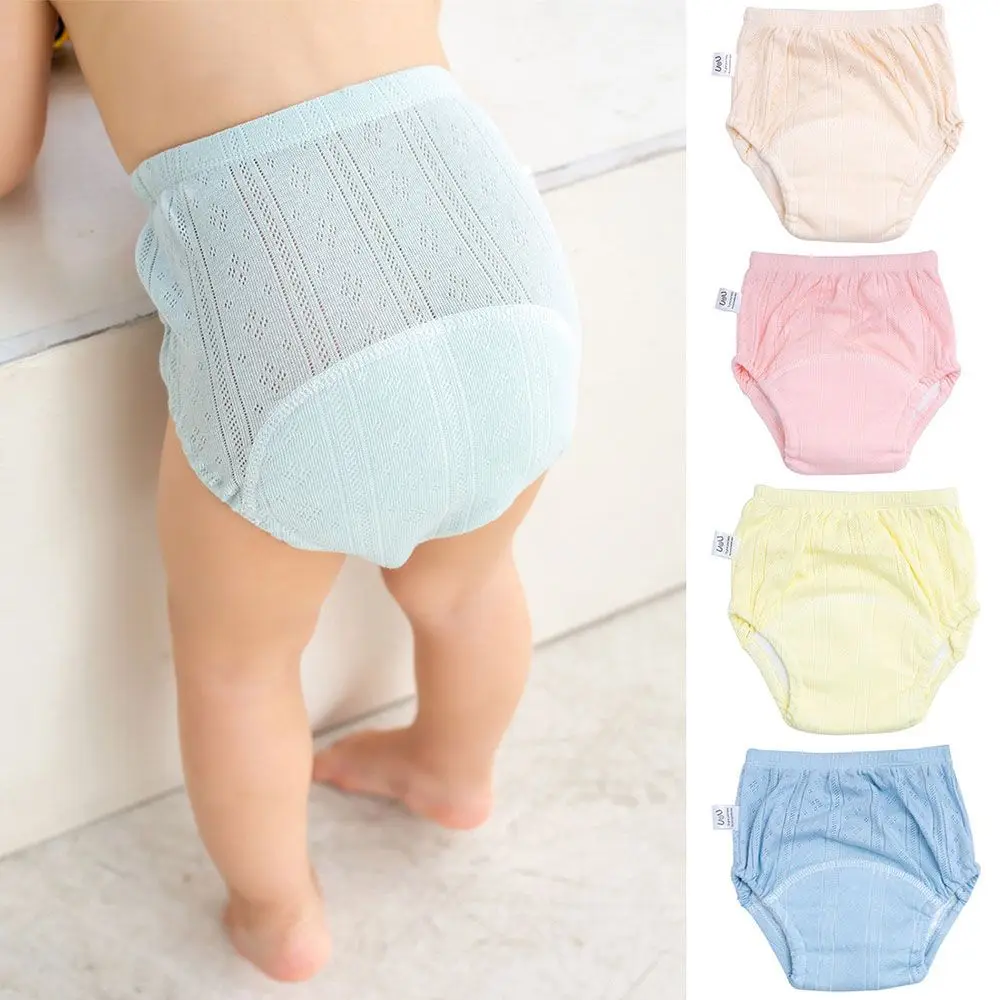 Pantaloncini da bambino in tessuto impermeabile per bambina intimo pannolini riutilizzabili in cotone pantaloni da allenamento per neonati pannolini per neonati mutandine per neonati