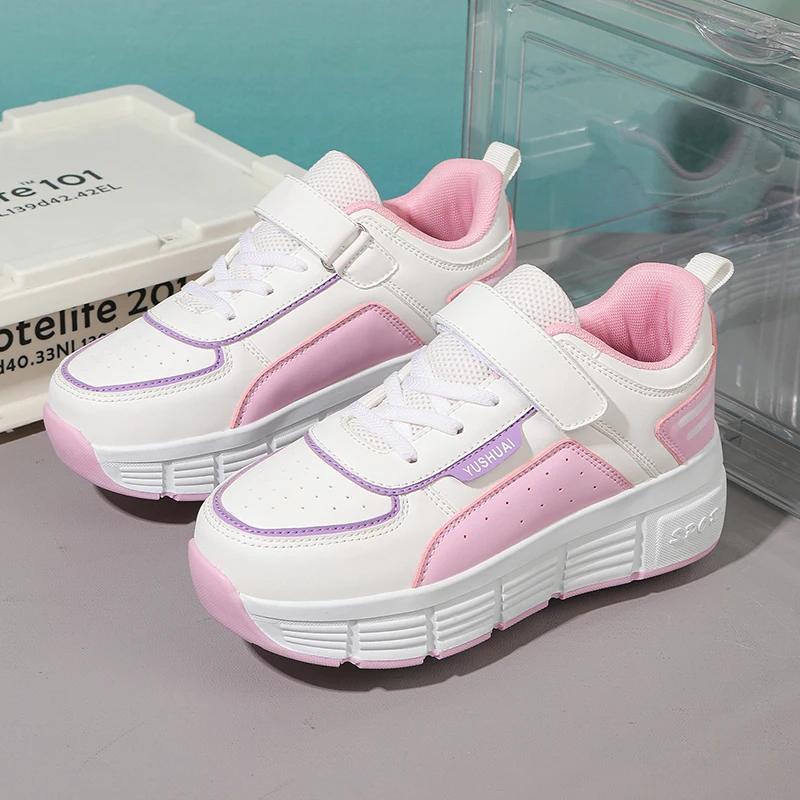 

2025 New Girls Roller Skates Shoes Two Wheel Skates Runaway Shoes Boys Skating Skates Sneakers Dual-purpose Skating Shoes