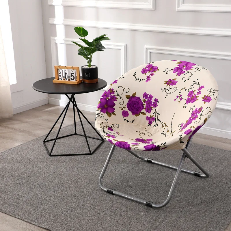 Silver Fox Fur Corn Velvet Milk Silk Elastic Chair Cover for Lazy Moon Sun Radar Folding Chairs