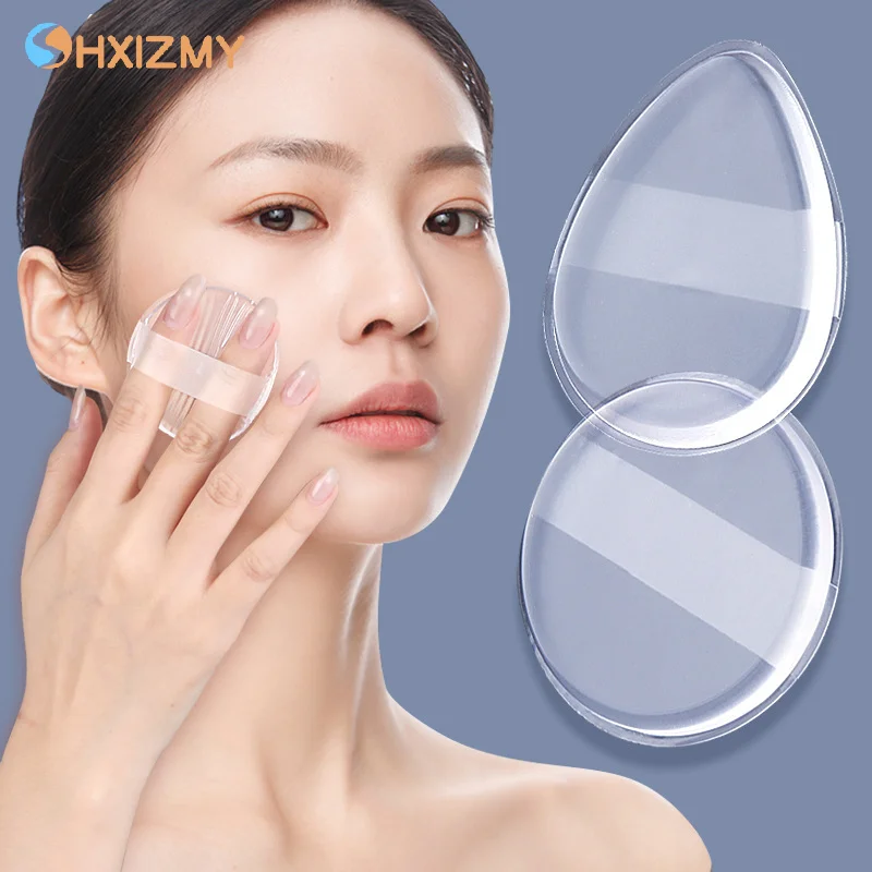 1 pz gel di silicone trasparente soffio di polvere spugna viso nasconde cosmetici soffio accessori per fondotinta BB Cream senza polvere
