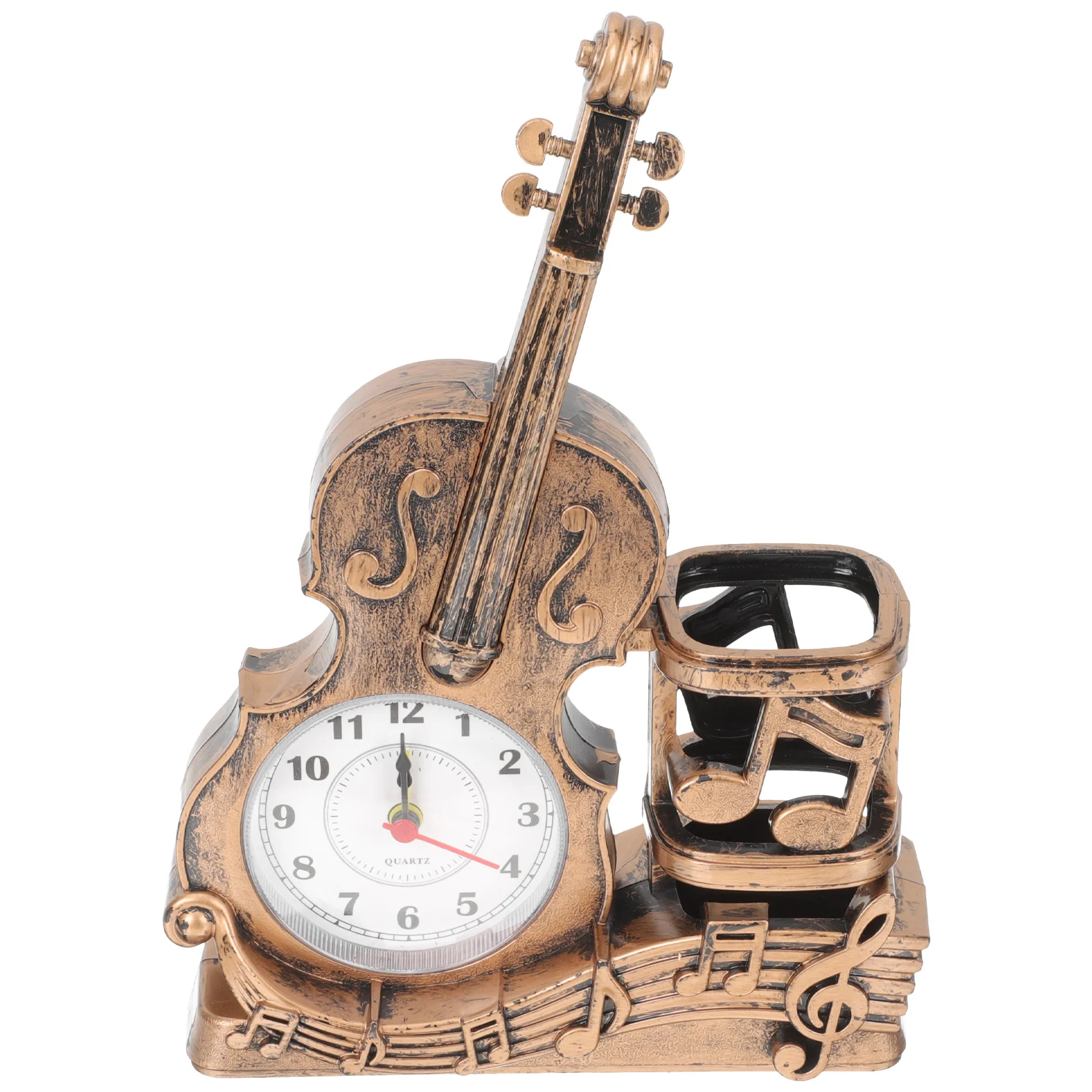 

Desk Violin Statue Festival Gift Alarm Clocks Ornament Plastic Lifelike Small Tabletop Student