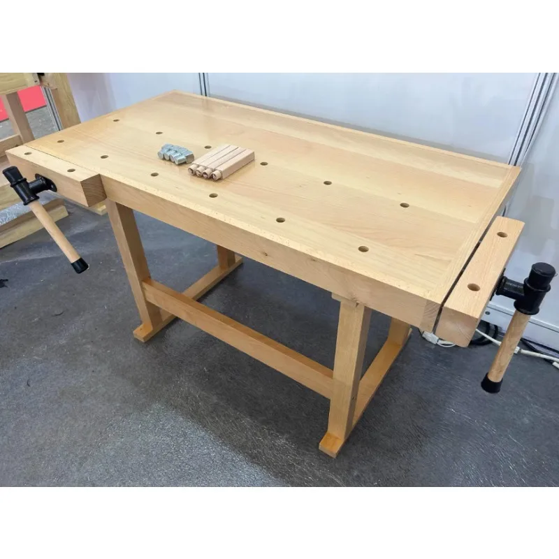 Home Solid Wood Table Beech Wood Working Table Fitter Workbench Woodworking Table Height